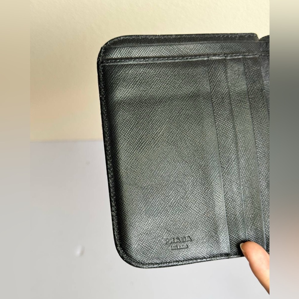 Prada Nylon Black Zip Around Wallet - Picture 10 of 12